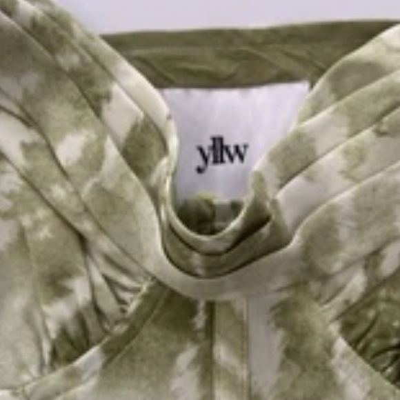 YELLOW THE LABEL CHLOROPHYLL CORSET TOP SAGE Size Small - Picture 10 of 11